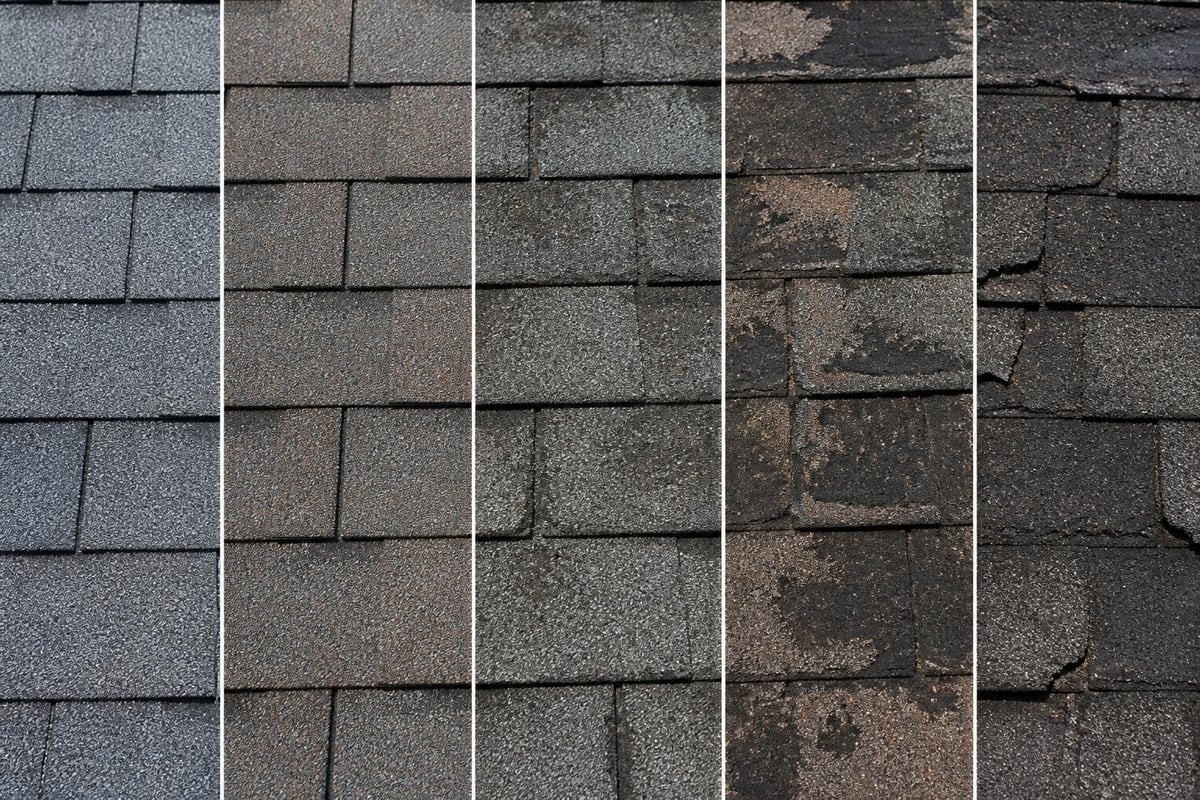 Shingle aging progression