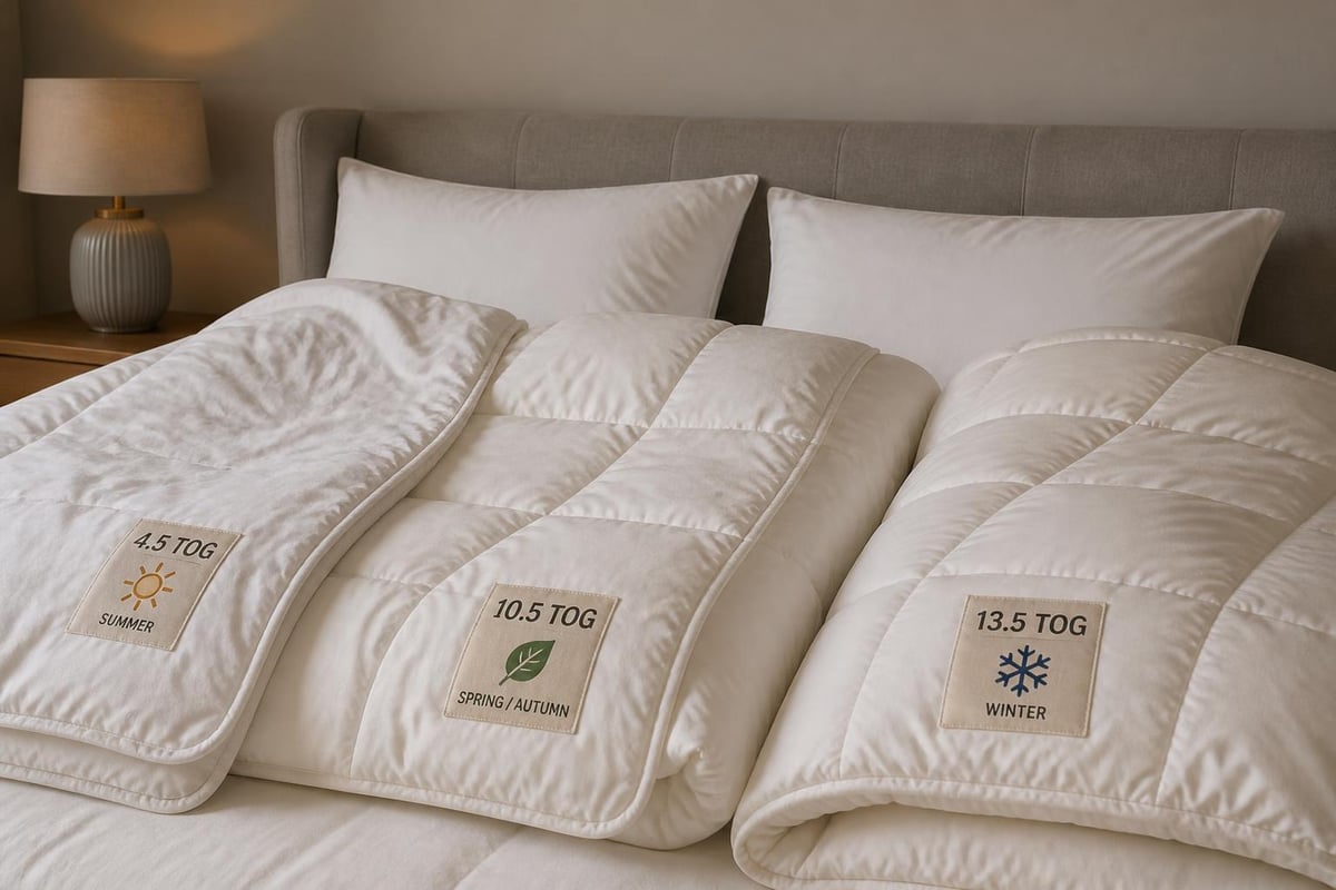Duvet tog ratings and seasonal usage