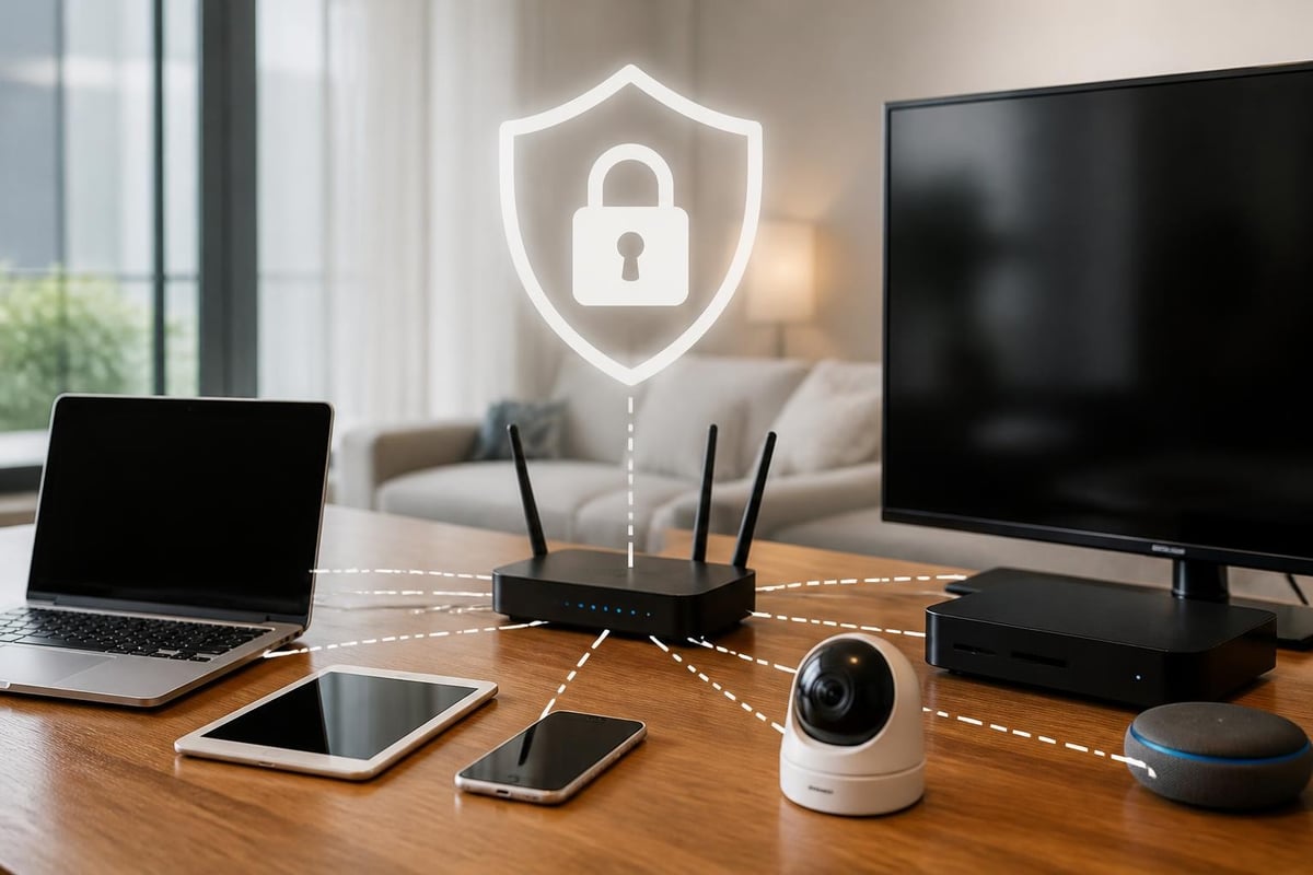 VPN router connecting multiple devices