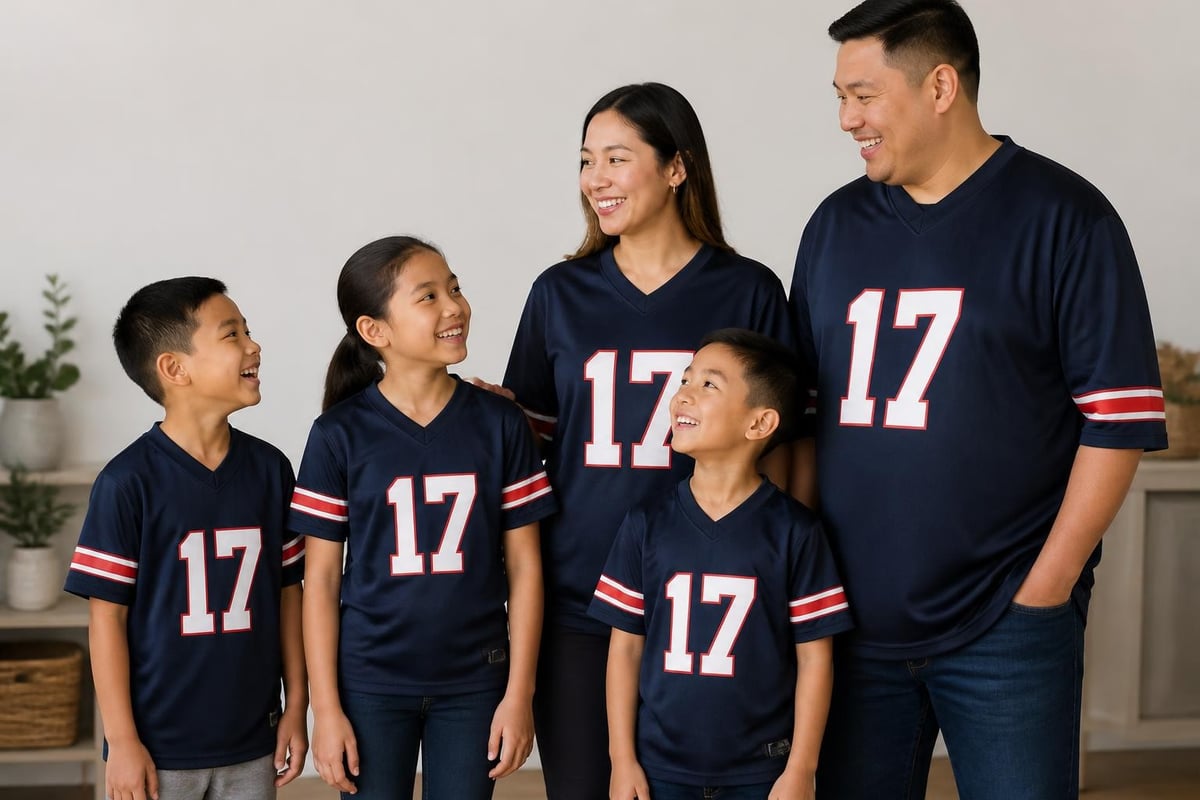 Jersey size range comparison