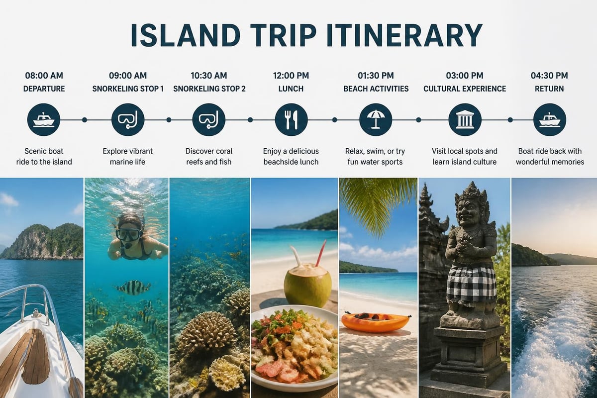 Island trip itinerary components