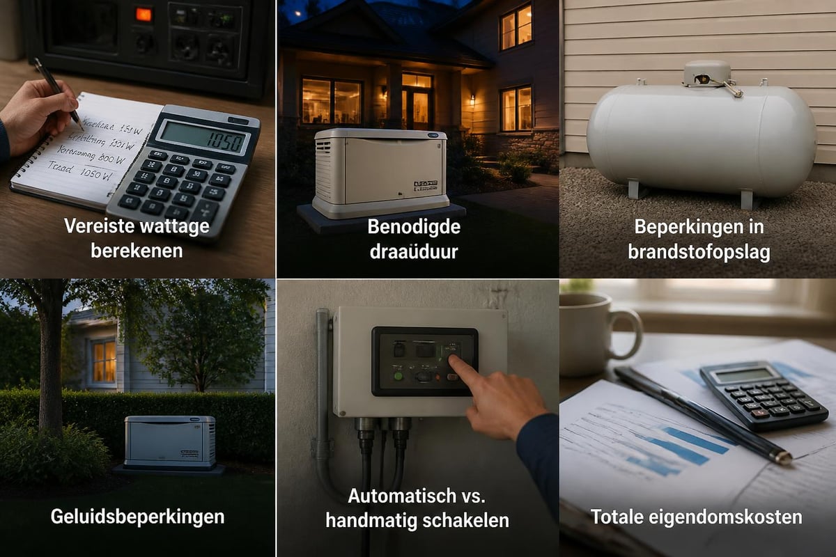 Generator selectiecriteria