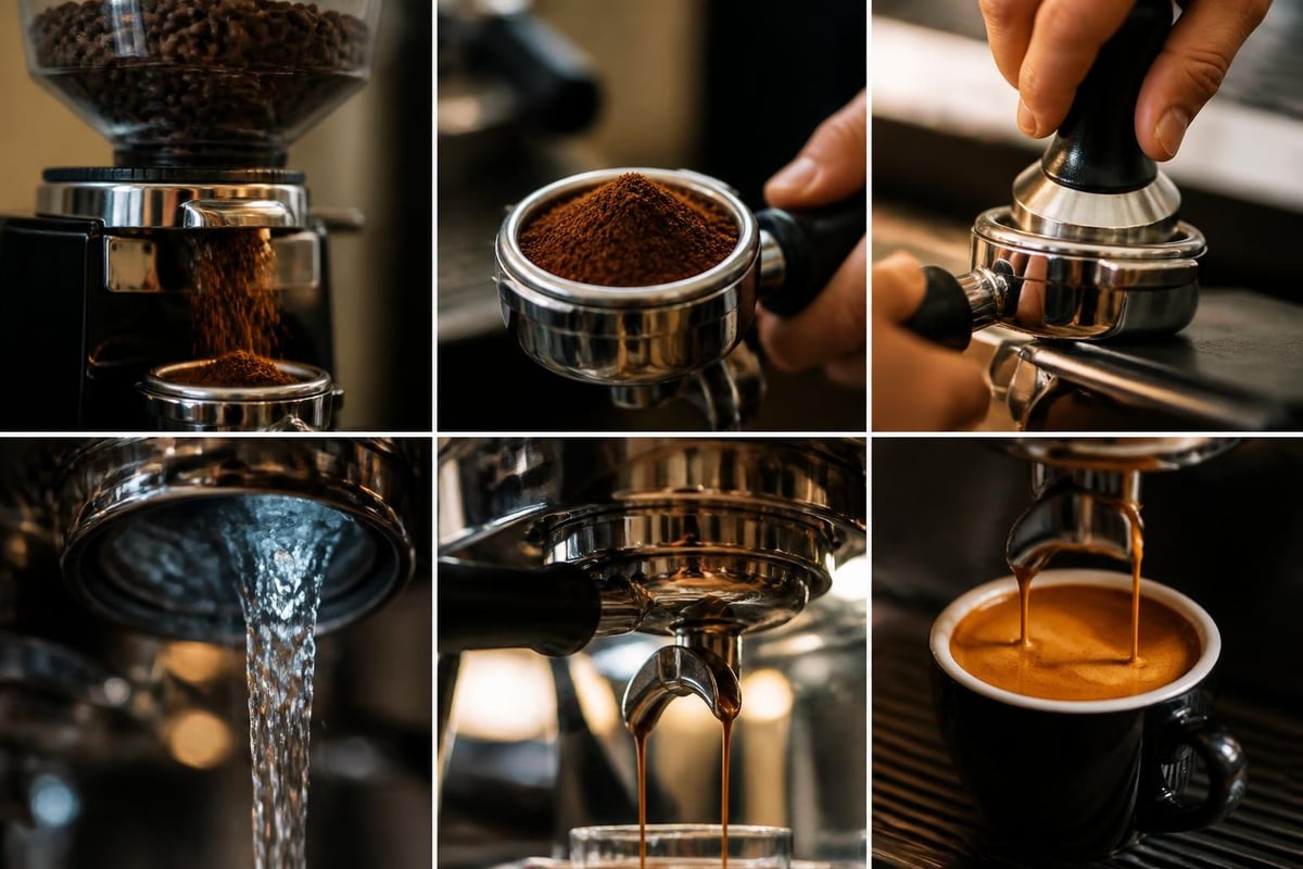Processus d'extraction de l'expresso