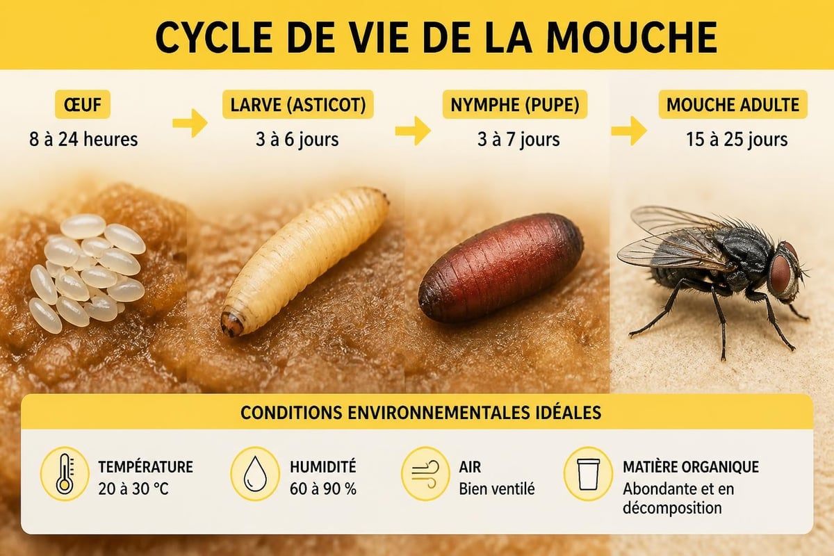 Cycle biologique des mouches