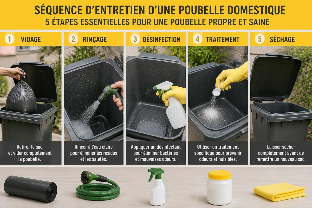 Protocole de nettoyage de poubelle