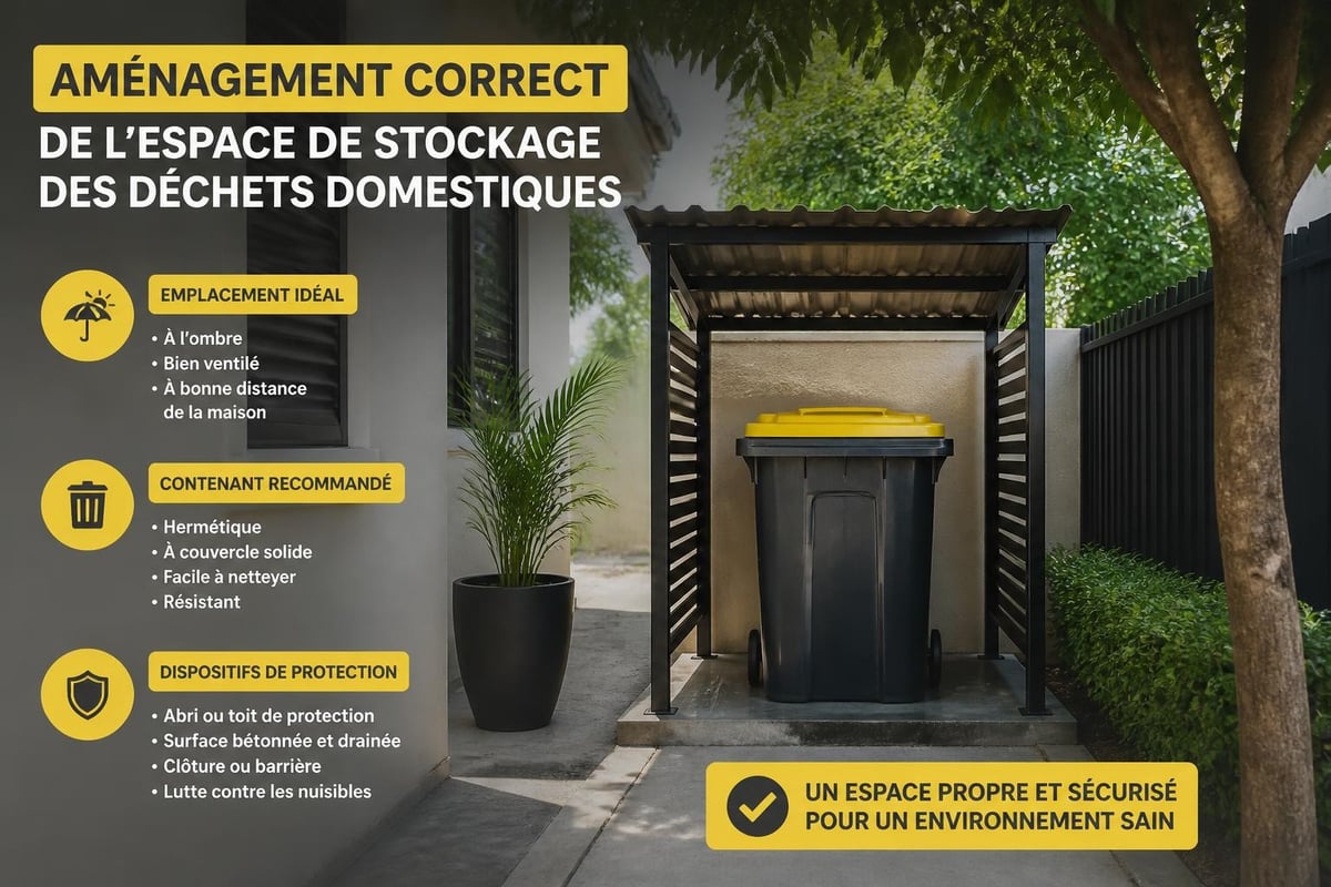 Installation optimale de poubelle