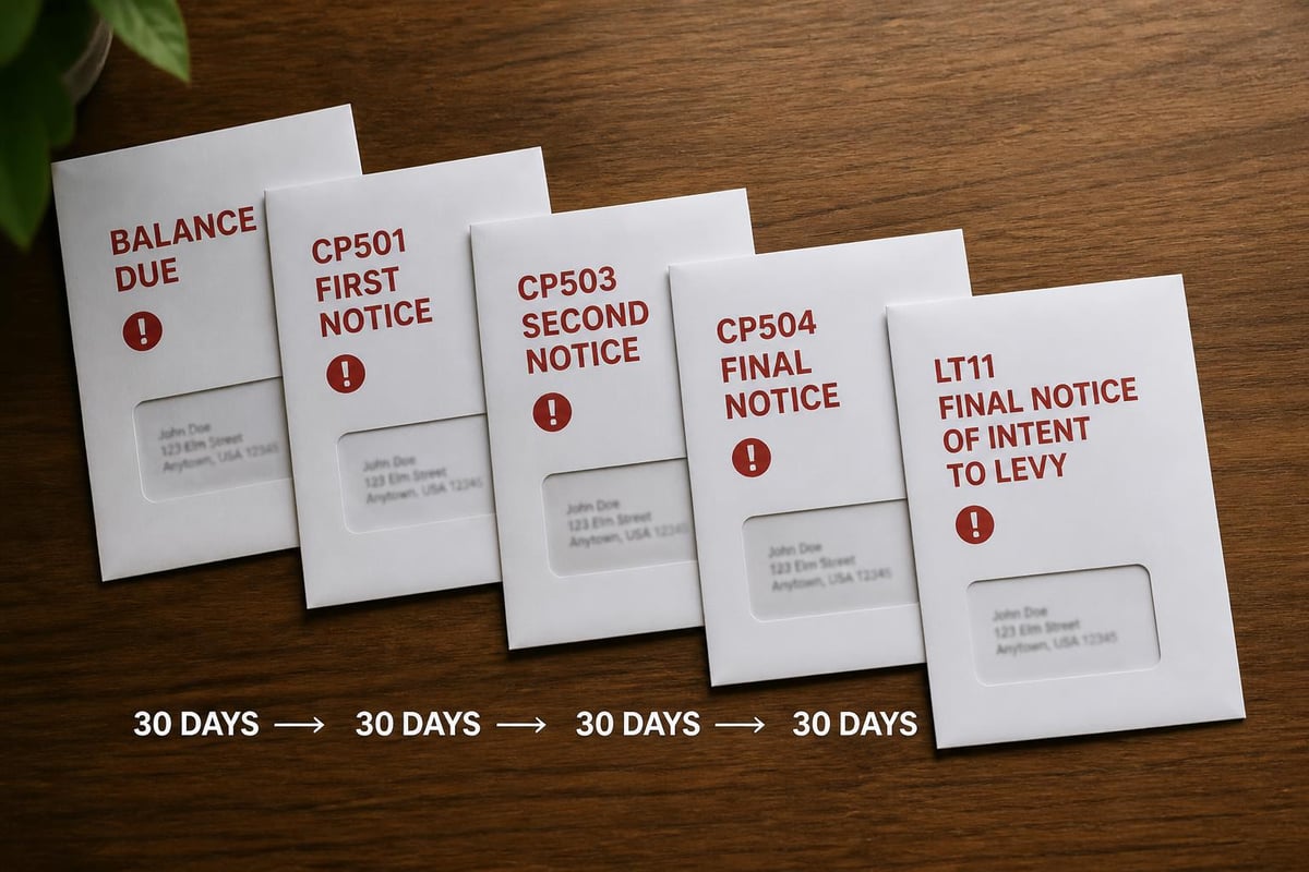 IRS notice sequence before SSDI garnishment