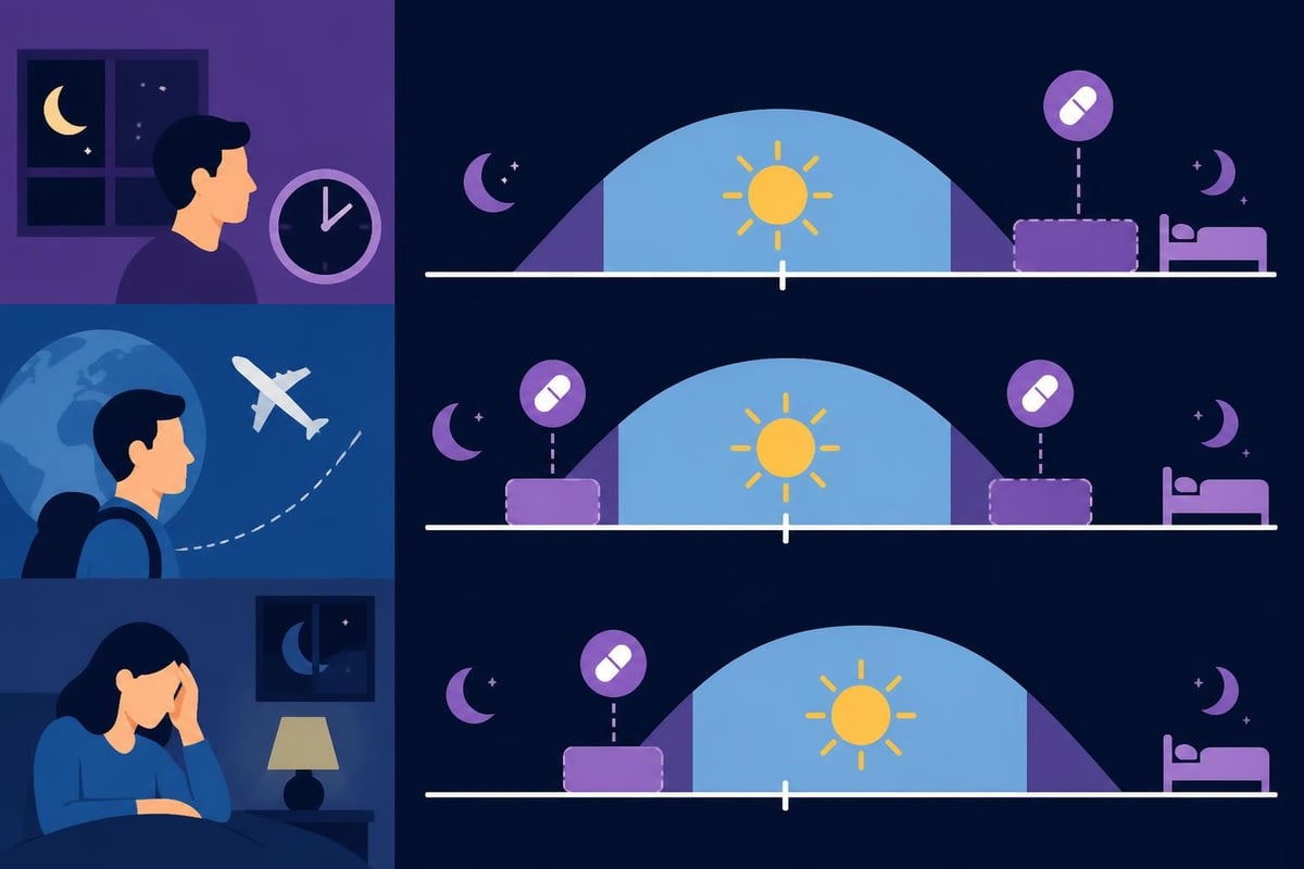 Melatonin timing protocols