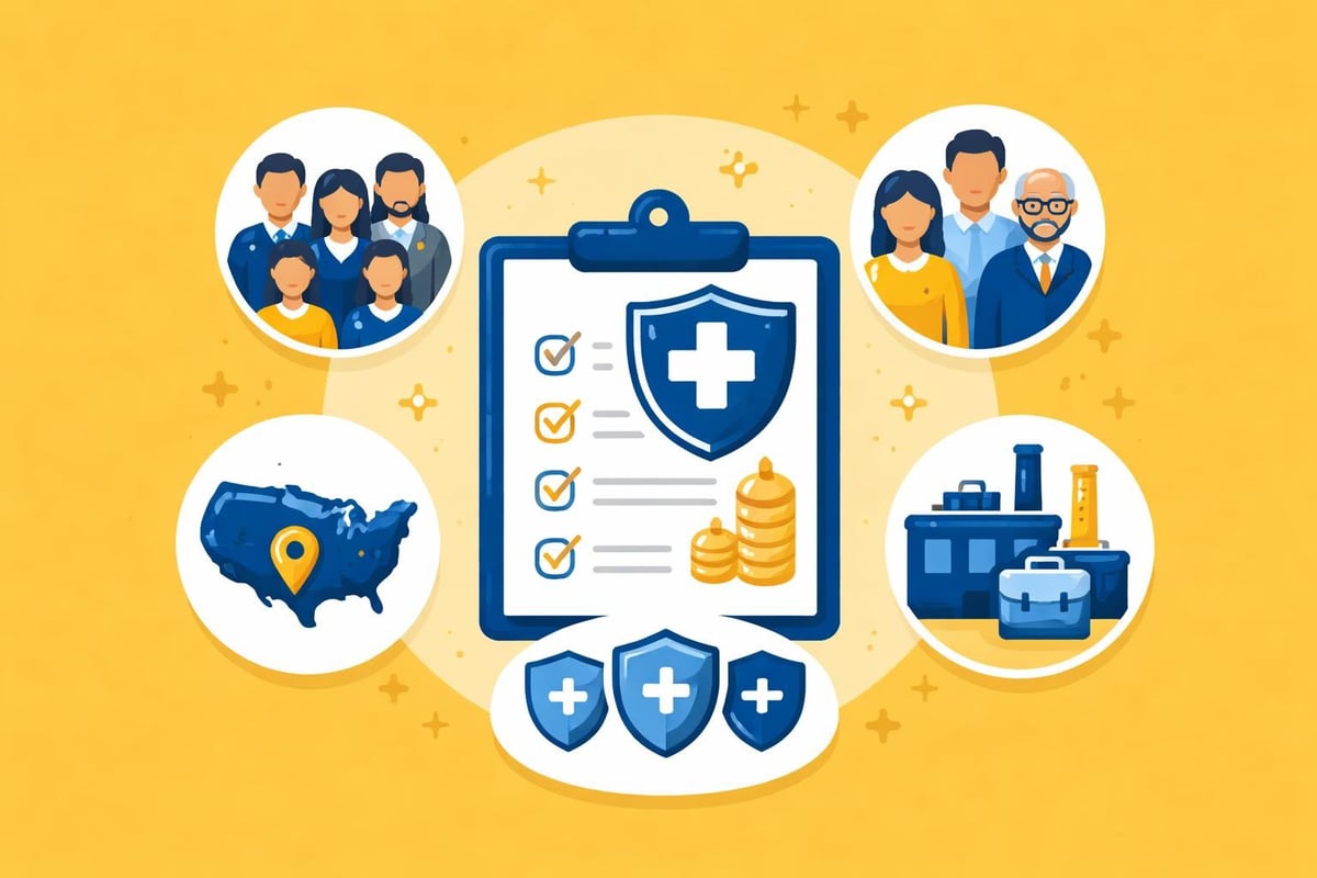 Infographic showing health insurance cost factors