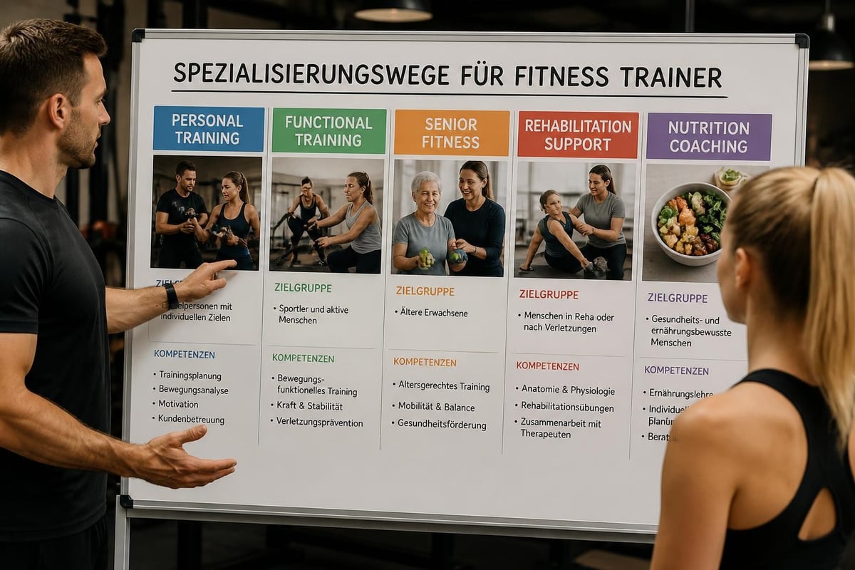 Spezialisierungen Fitnesstrainer