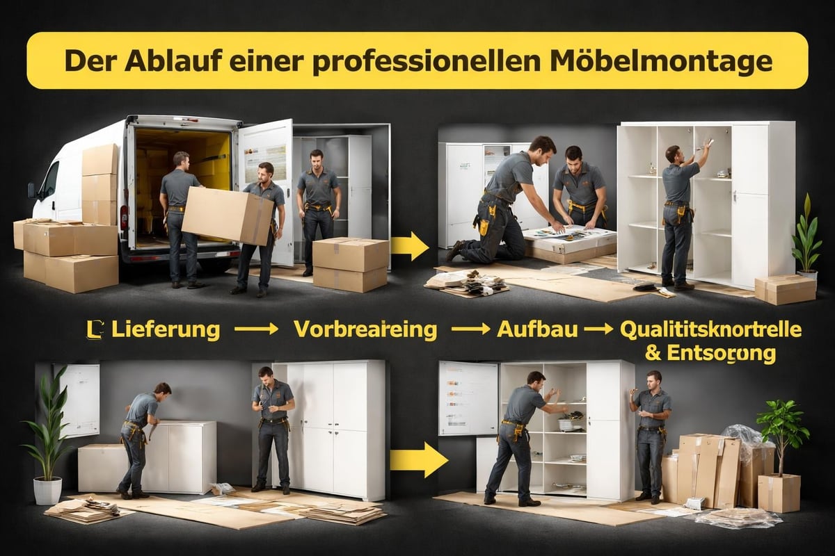 Montageprozess und Zeitplanung