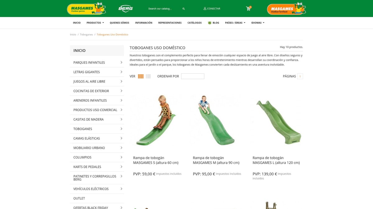 7 Toboganes Infantiles Más Divertidos Para Niños en 2026 - Tobogán de Madera MASGAMES Tuca