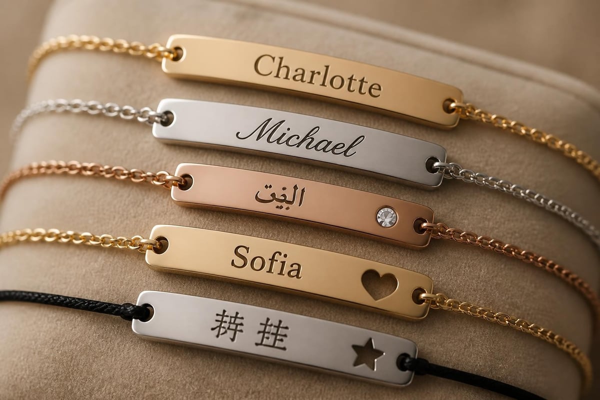 Customised bracelet personalization options