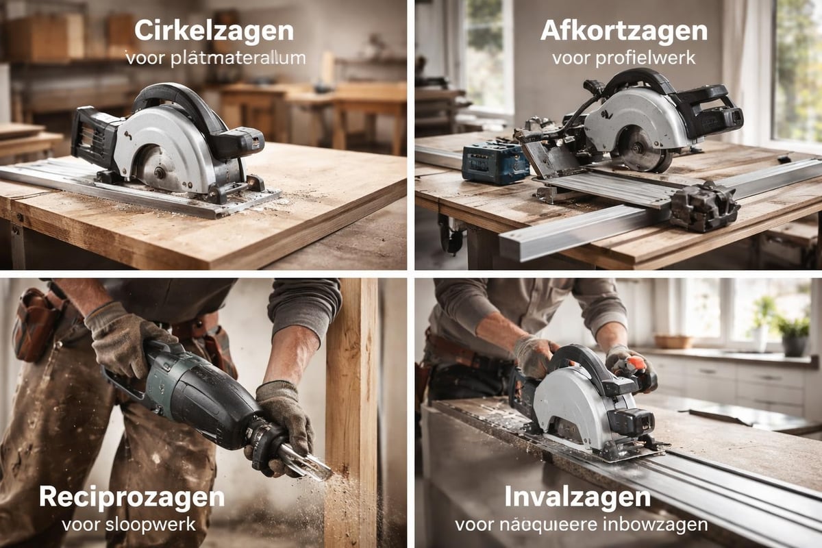 Vergelijking accu zaagmachine types