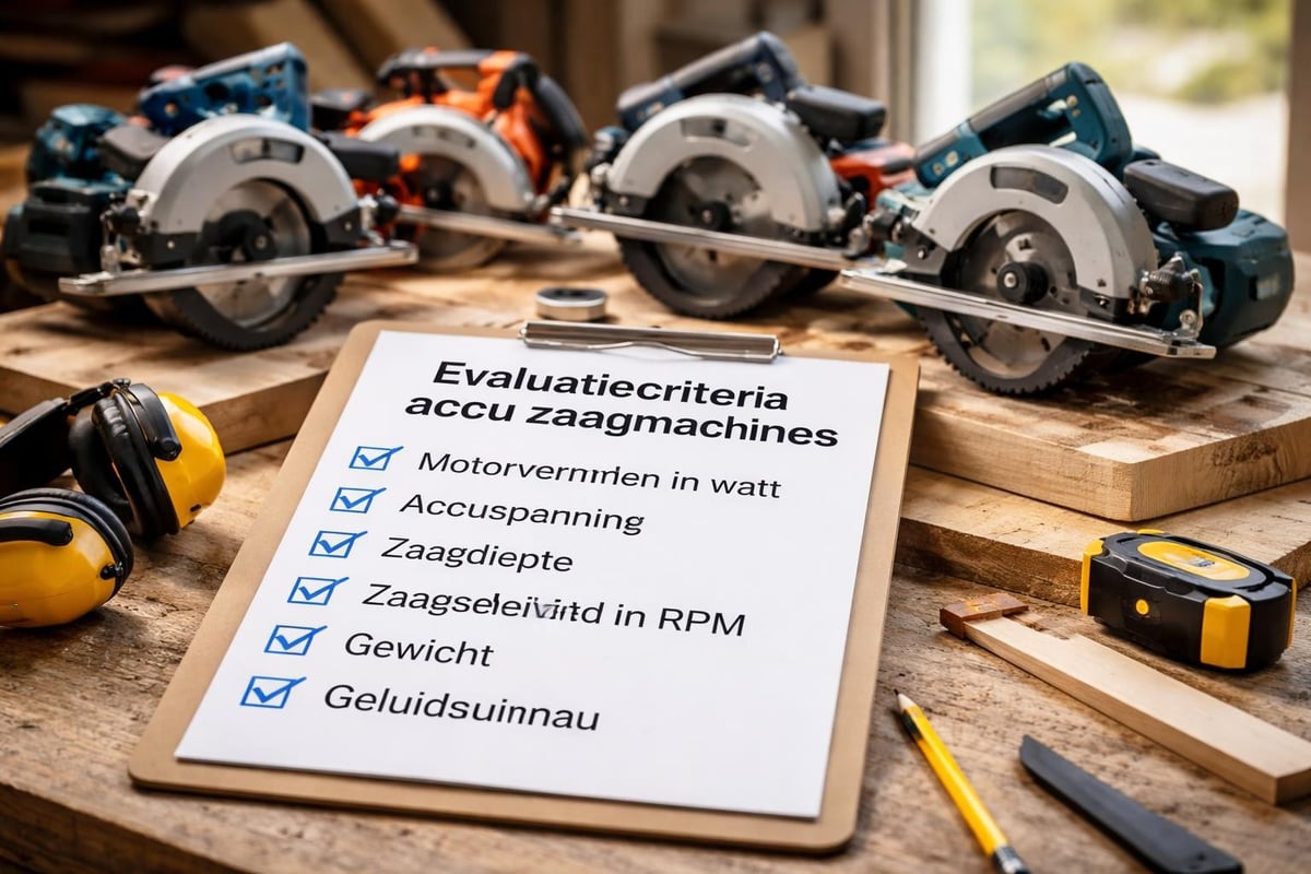 Accu zaagmachine prestatiefactoren