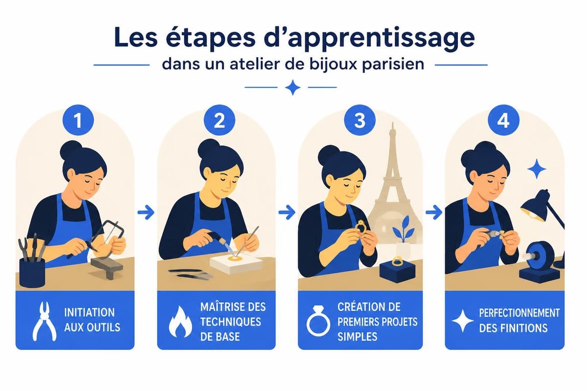 Apprentissage des techniques de joaillerie