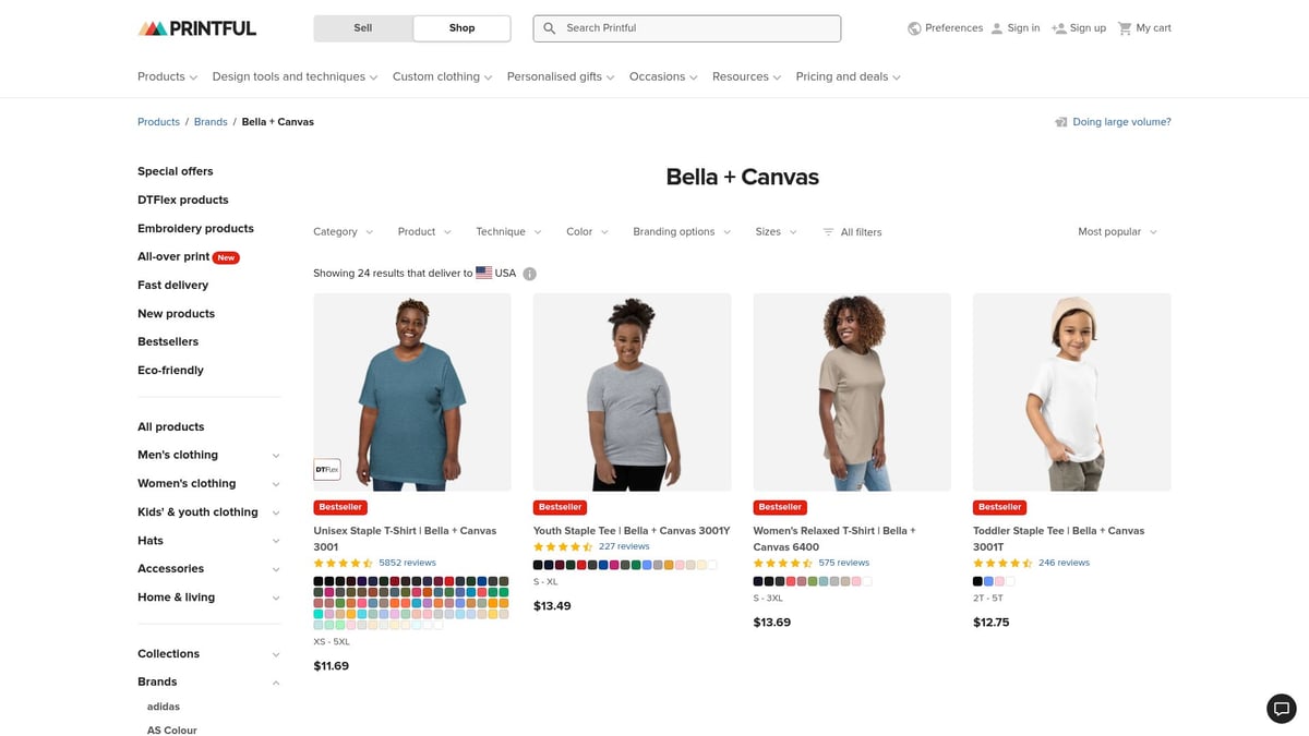 Top 7 Quality Shirts For Printing To Try In 2025 - Bella + Canvas 3001 Unisex Jersey Short Sleeve Tee