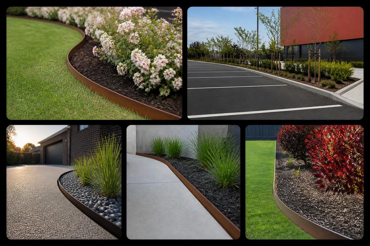 Steel kerbing design applications