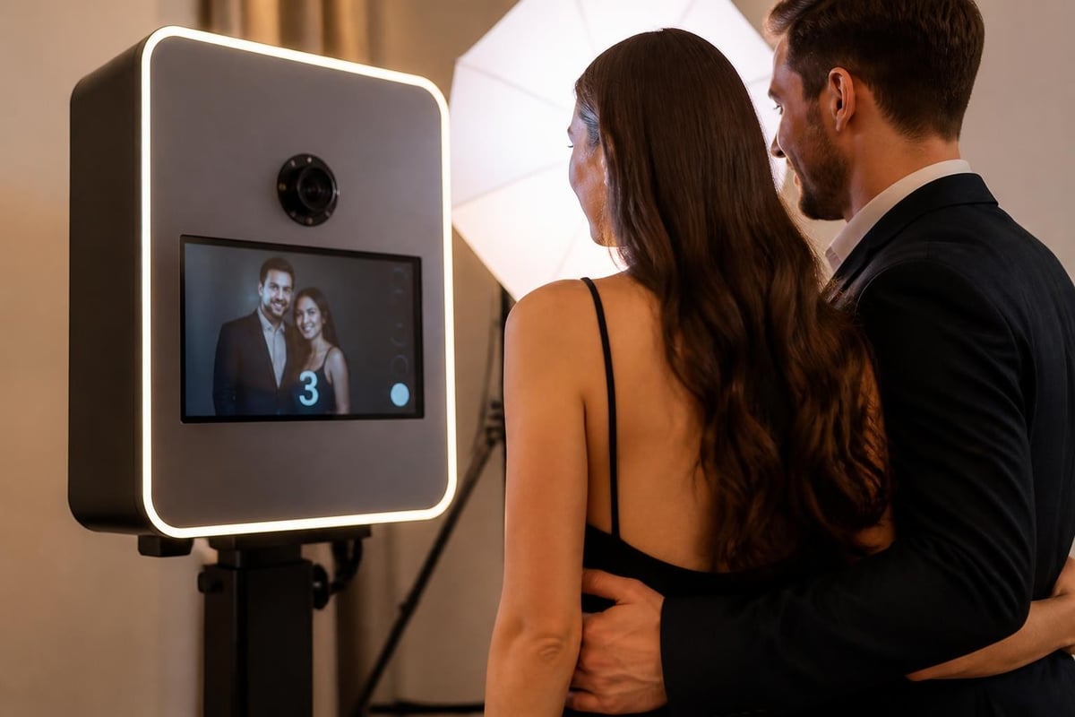 Photo booth box component integration