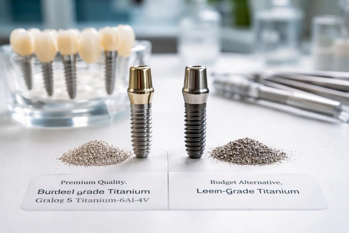 Dental implant material comparison