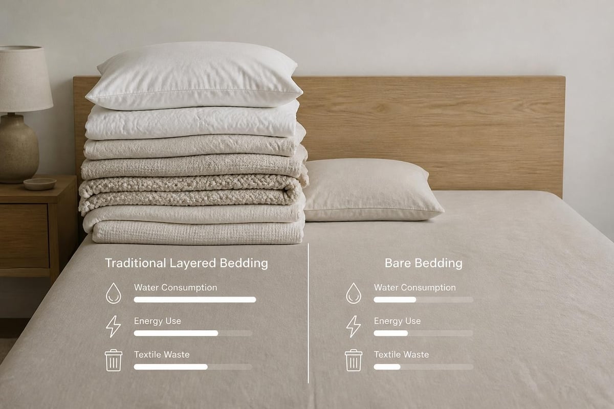 Environmental benefits of bare bedding