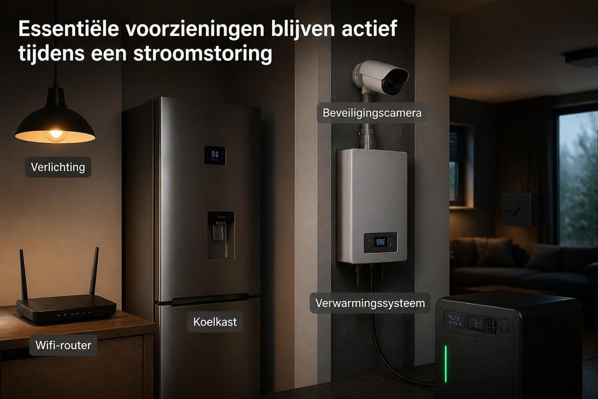 Essentiële voorzieningen tijdens stroomuitval