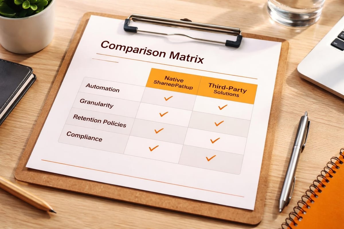 SharePoint backup features comparison