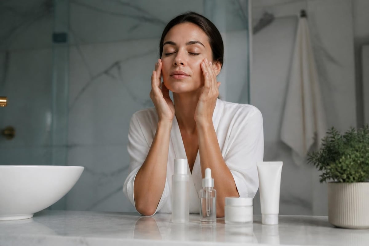 Moisturiser application routine