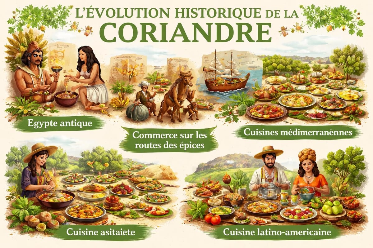 Histoire mondiale de la coriandre