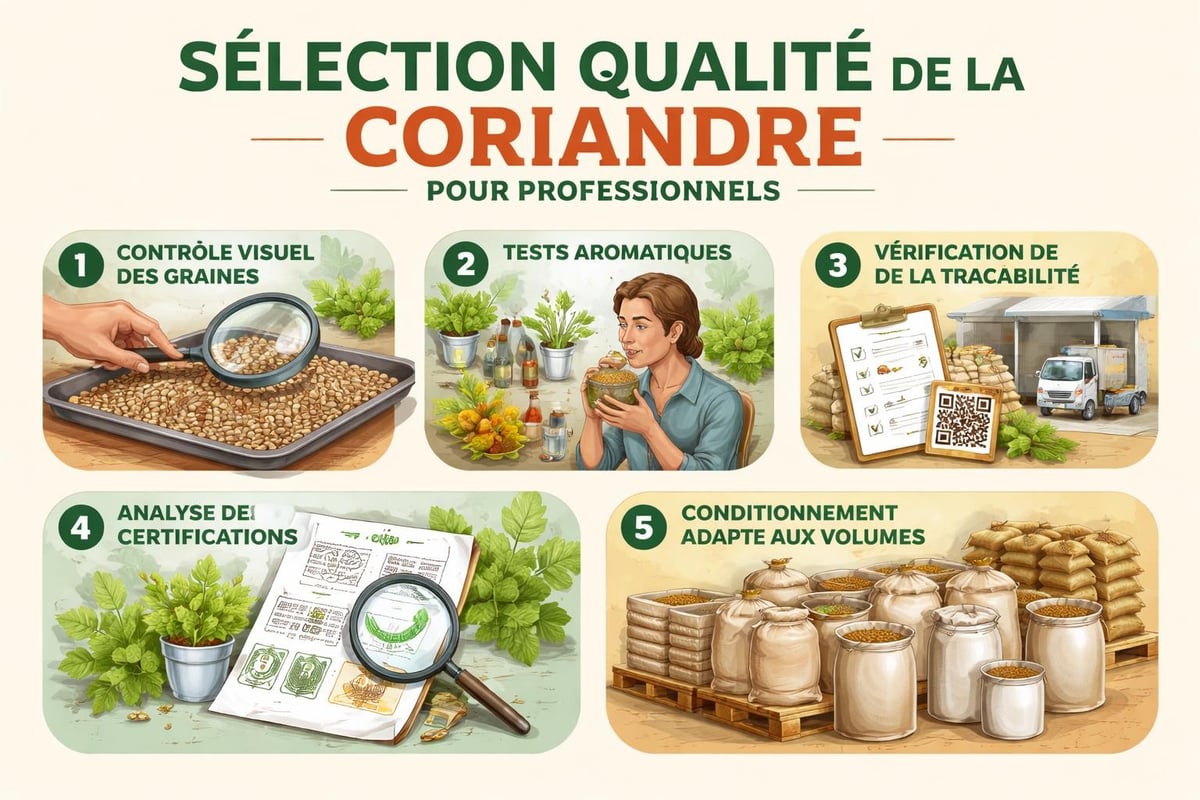 Sélection professionnelle de coriandre