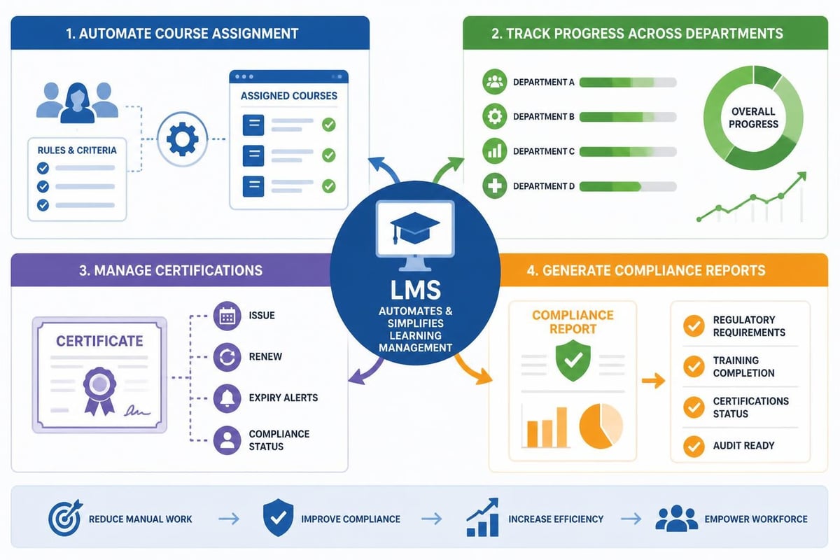 Learning management system workflow