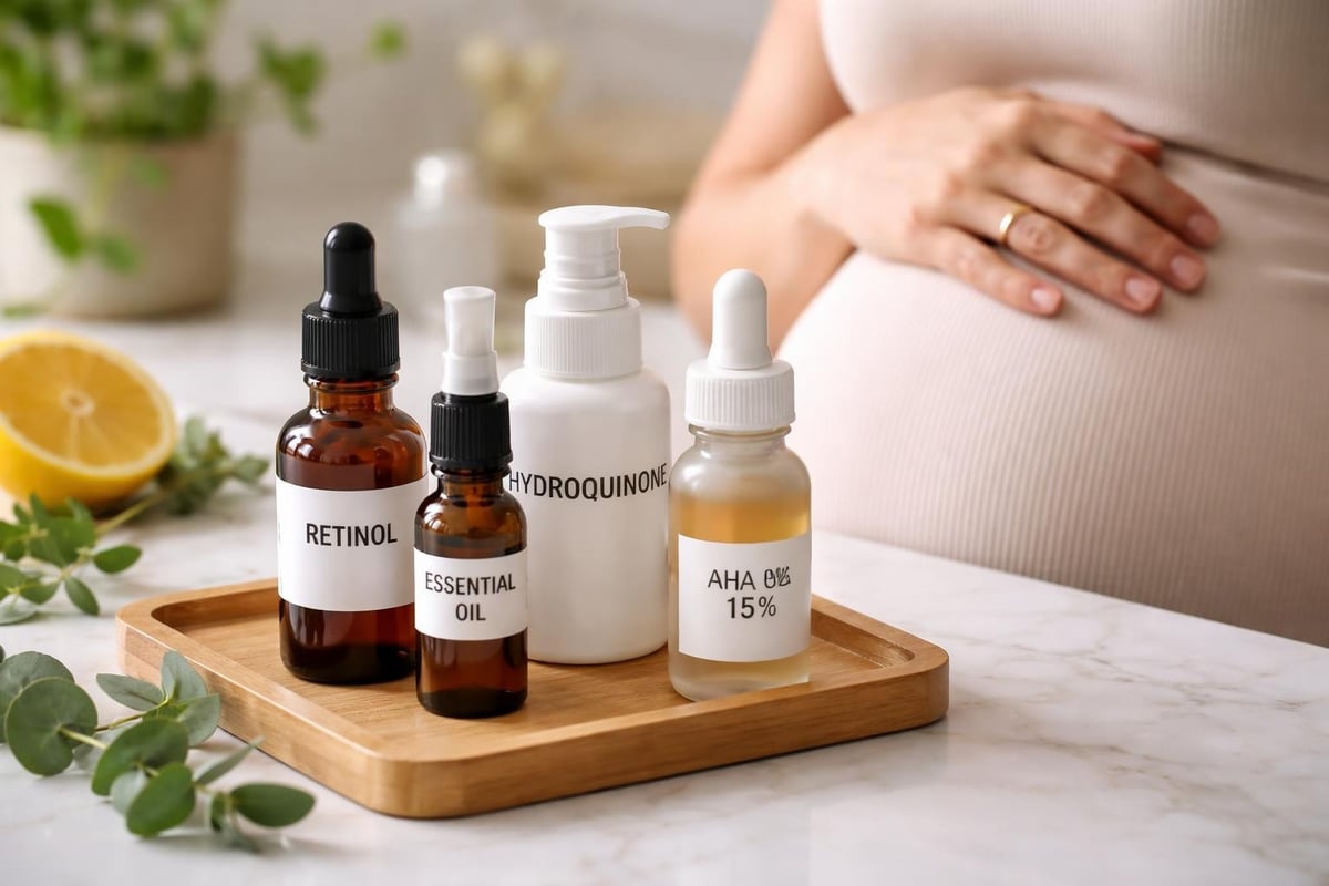 Restricted skincare ingredients during pregnancy