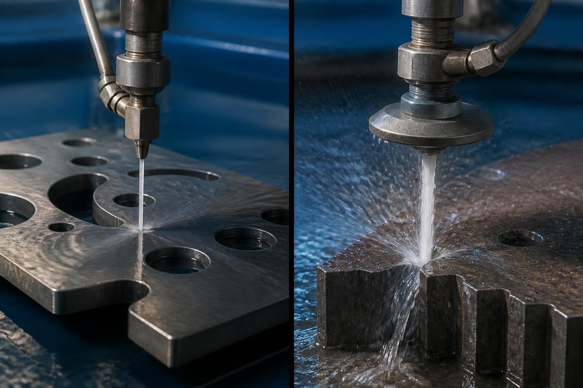 Waterjet cutting process comparison