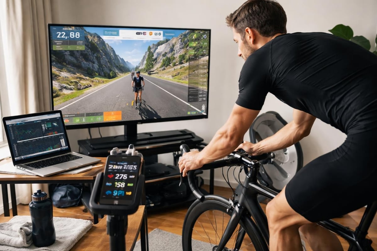 Virtual cycling training workflow