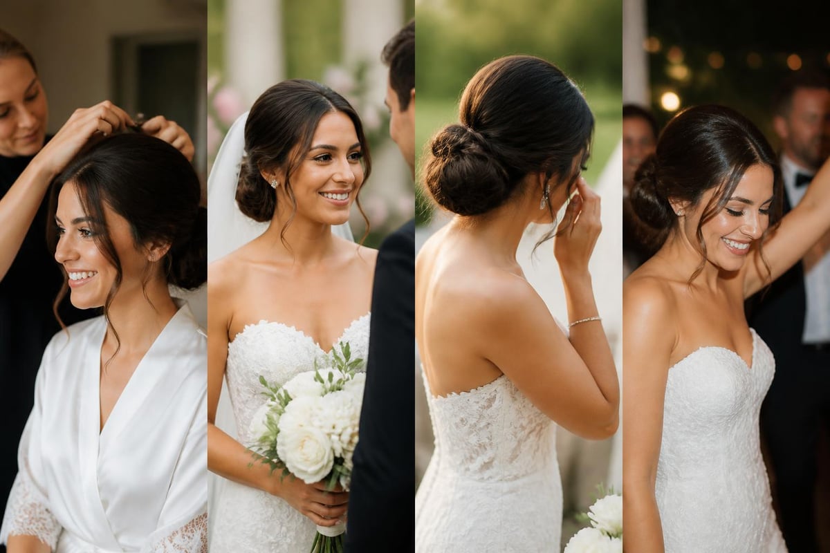 Wedding day hair timeline
