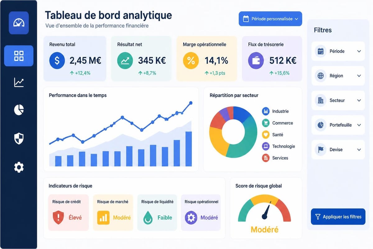 Dashboard Power BI financier