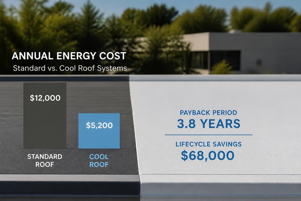 Cool roof energy savings calculation