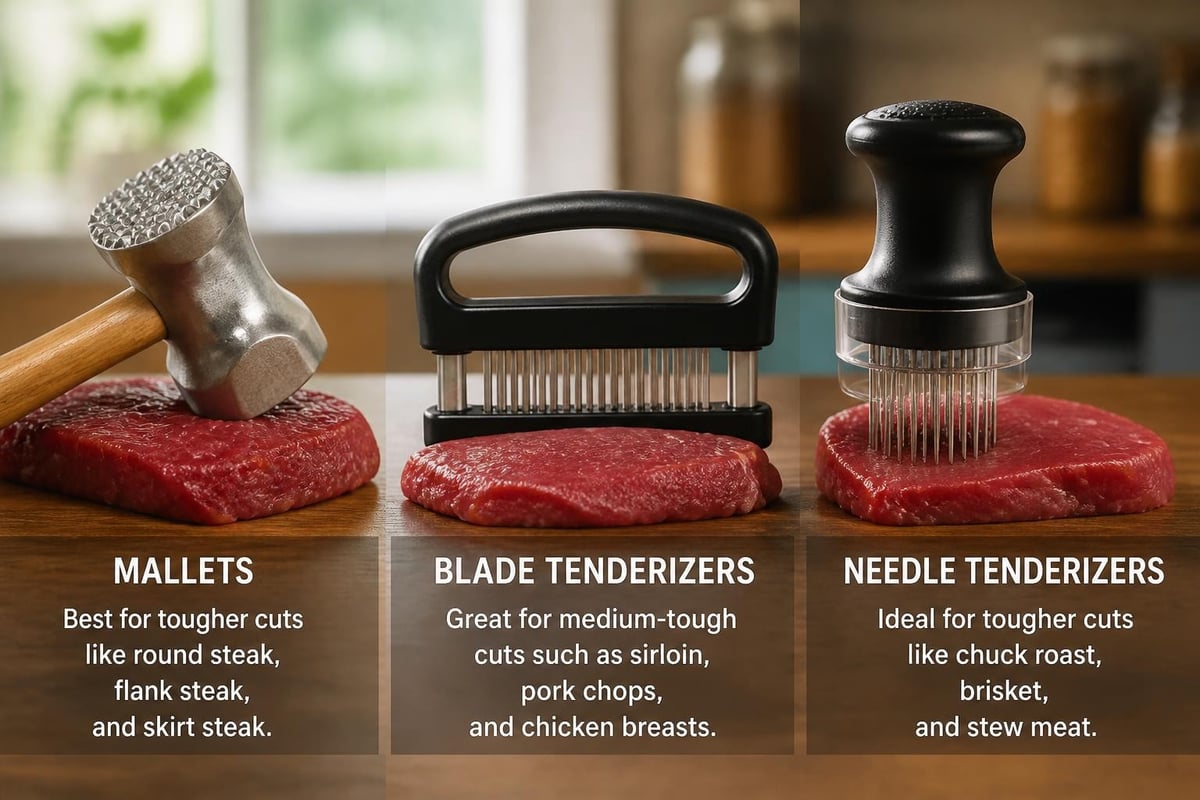 Mechanical meat tenderizer tools