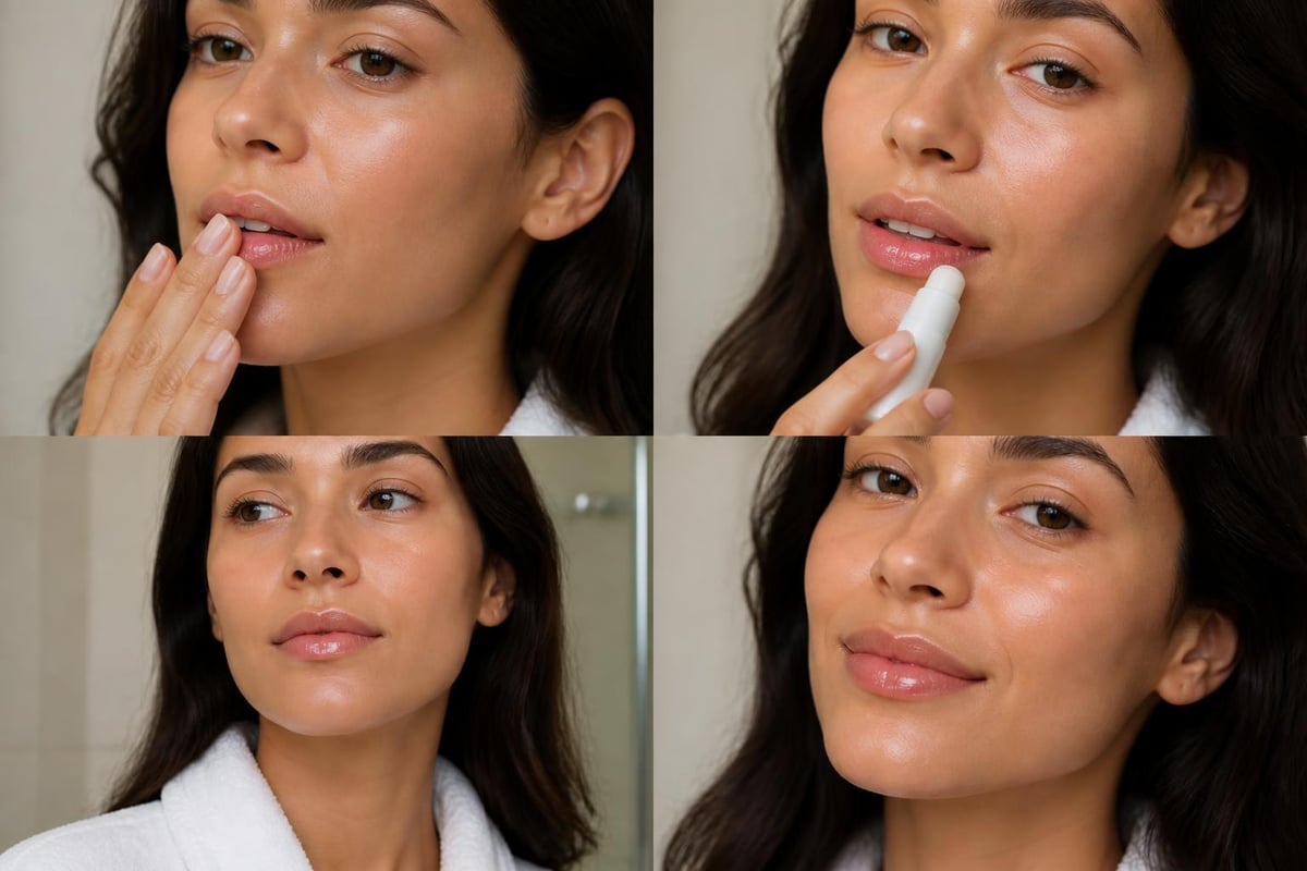 Dewy lip balm application methods