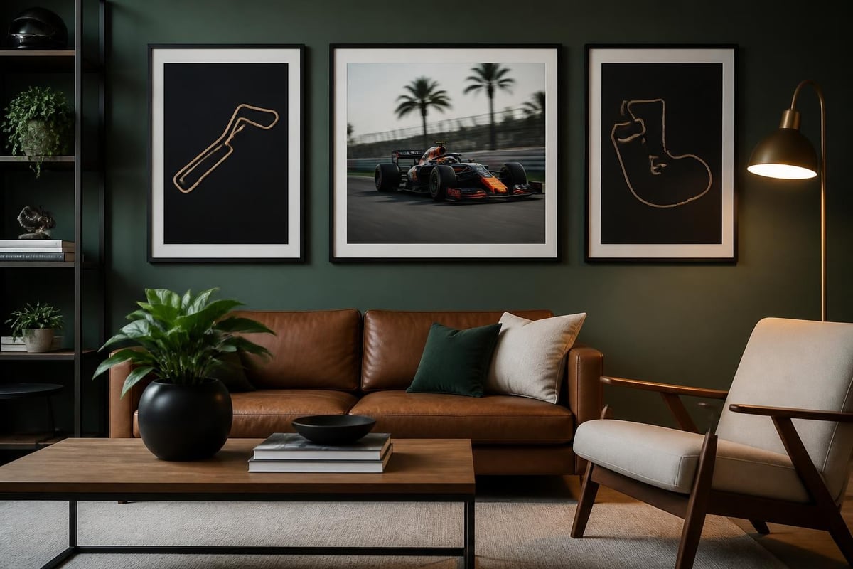 Formula 1 print placement in different rooms
