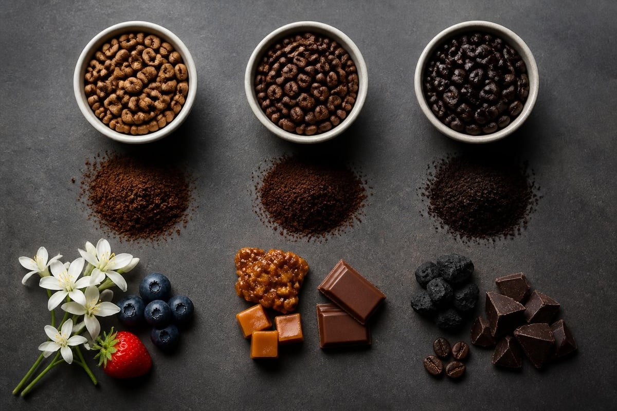 Comparaison des profils aromatiques