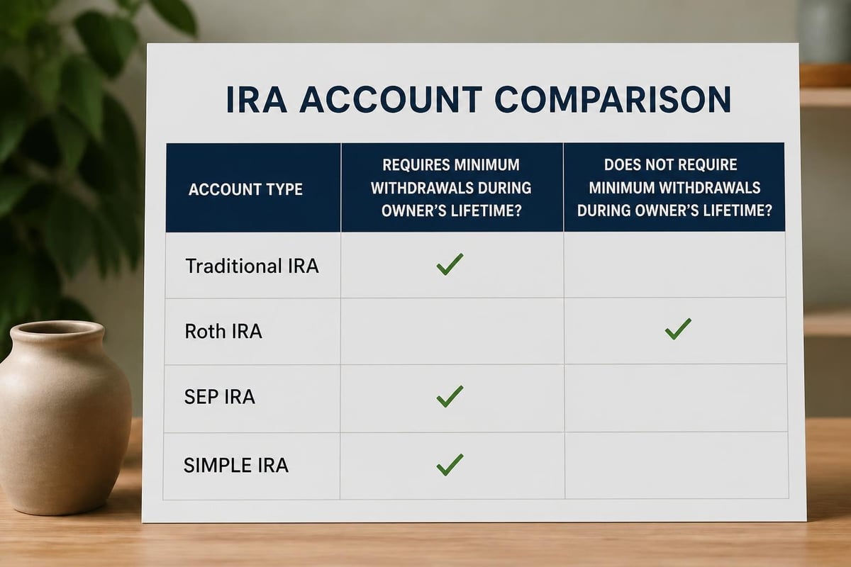 IRA account types and RMD requirements