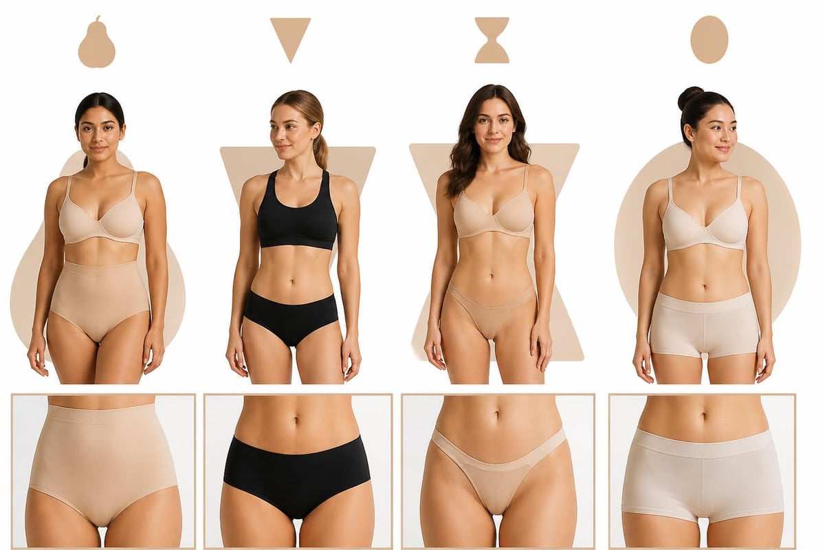 Body type categories and panty styles