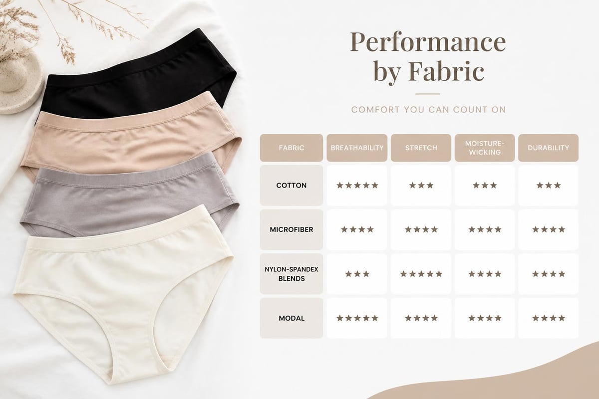 Fabric comparison chart