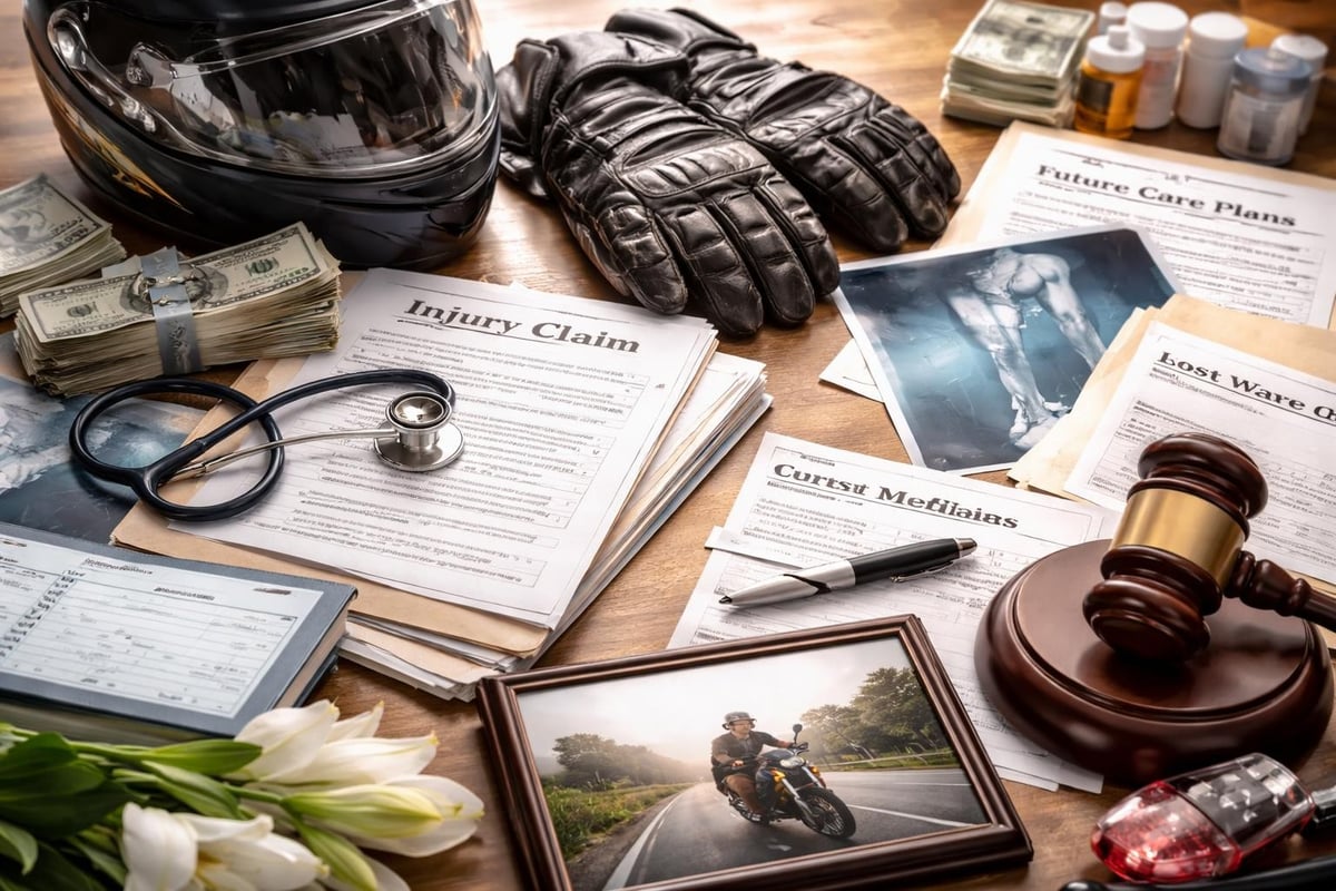 Types of motorcycle accident compensation