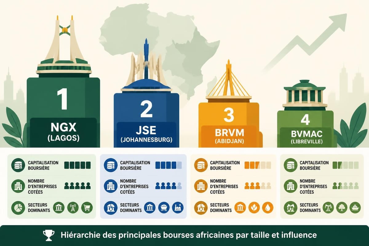 Comparaison des places boursières africaines