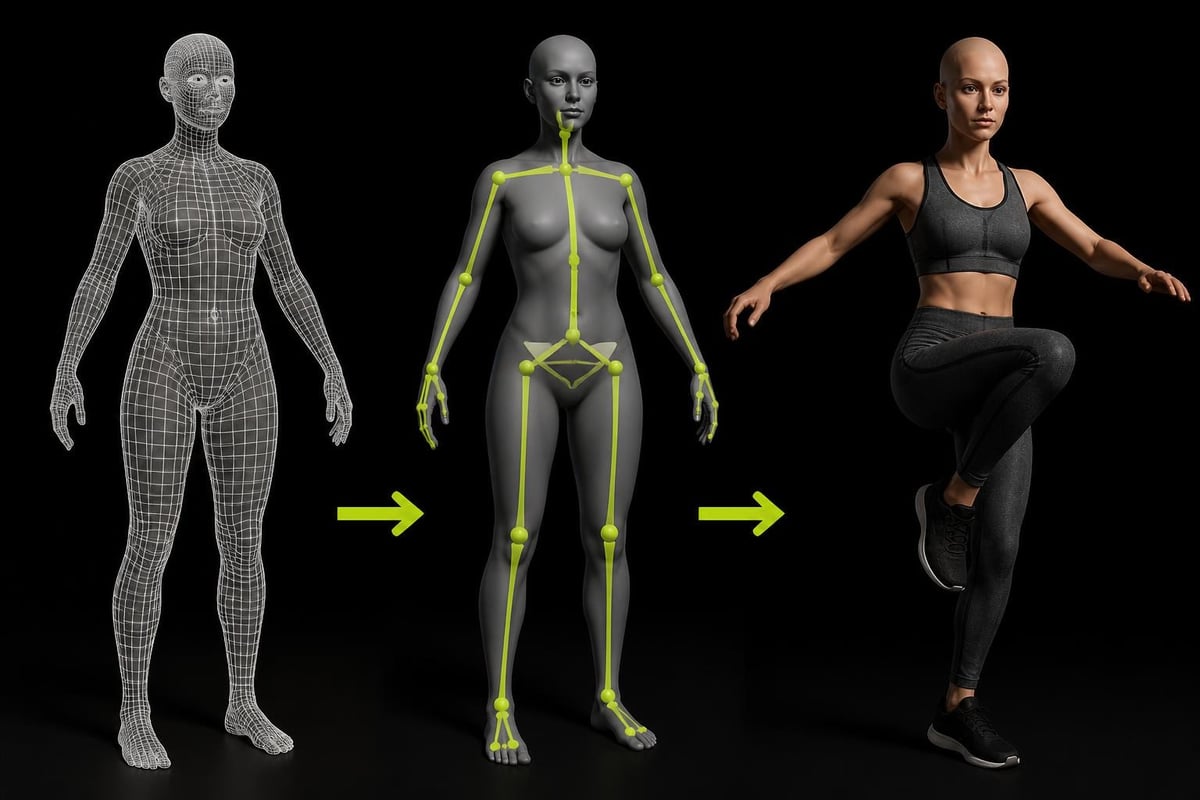 Mixamo rigging process workflow