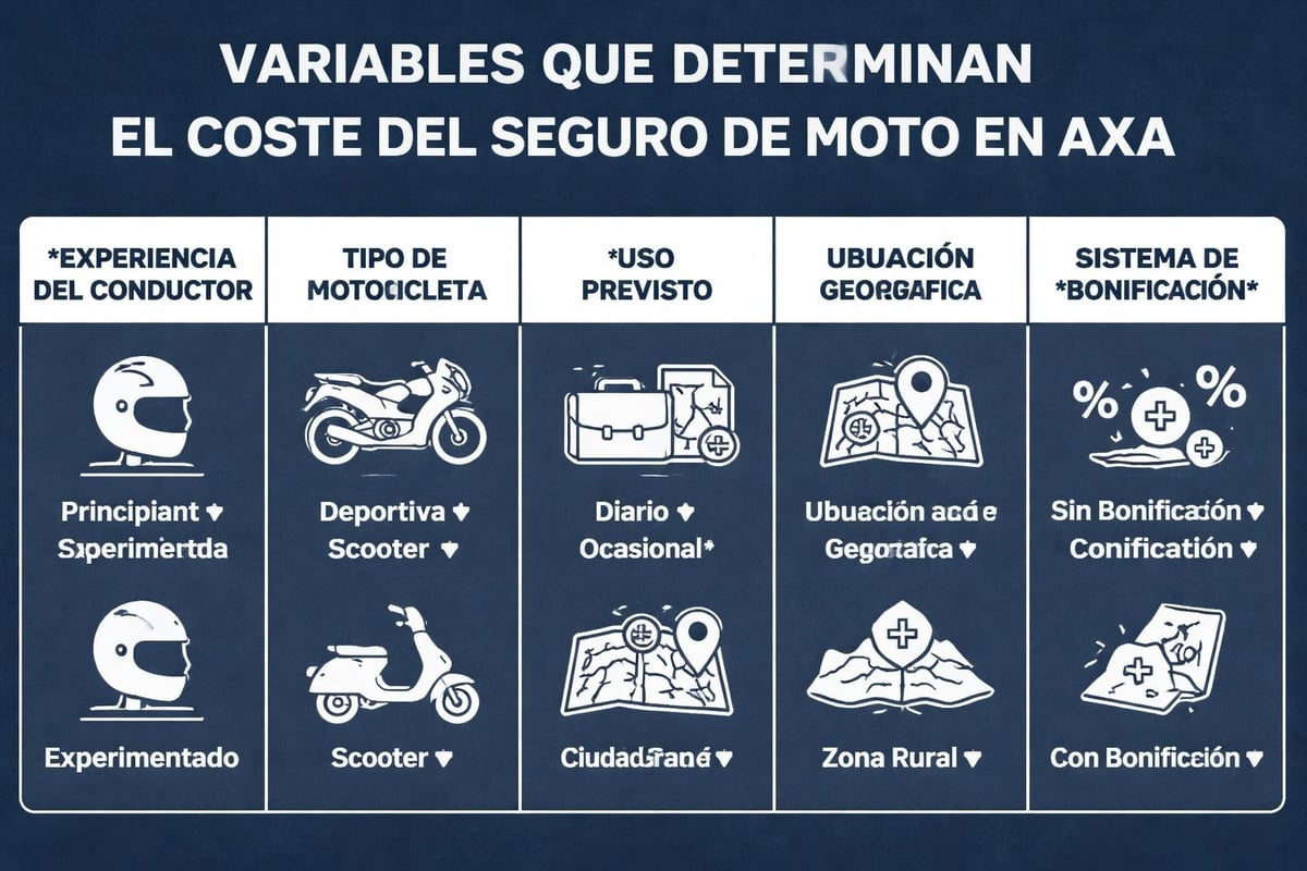 AXA Seguros de Moto: Coberturas, Precios y Análisis 2026 2 Factores de precio seguro moto