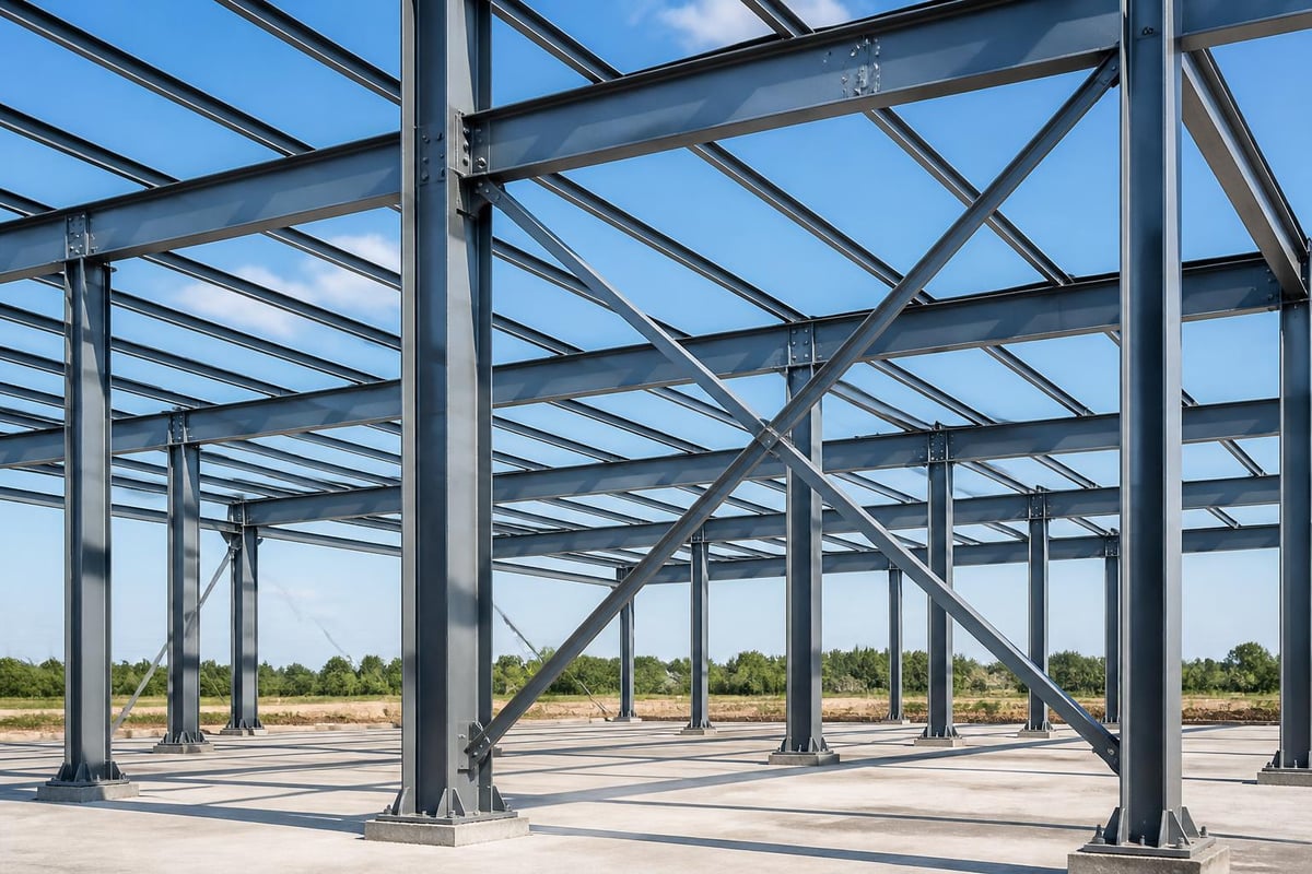 Frame building structural system
