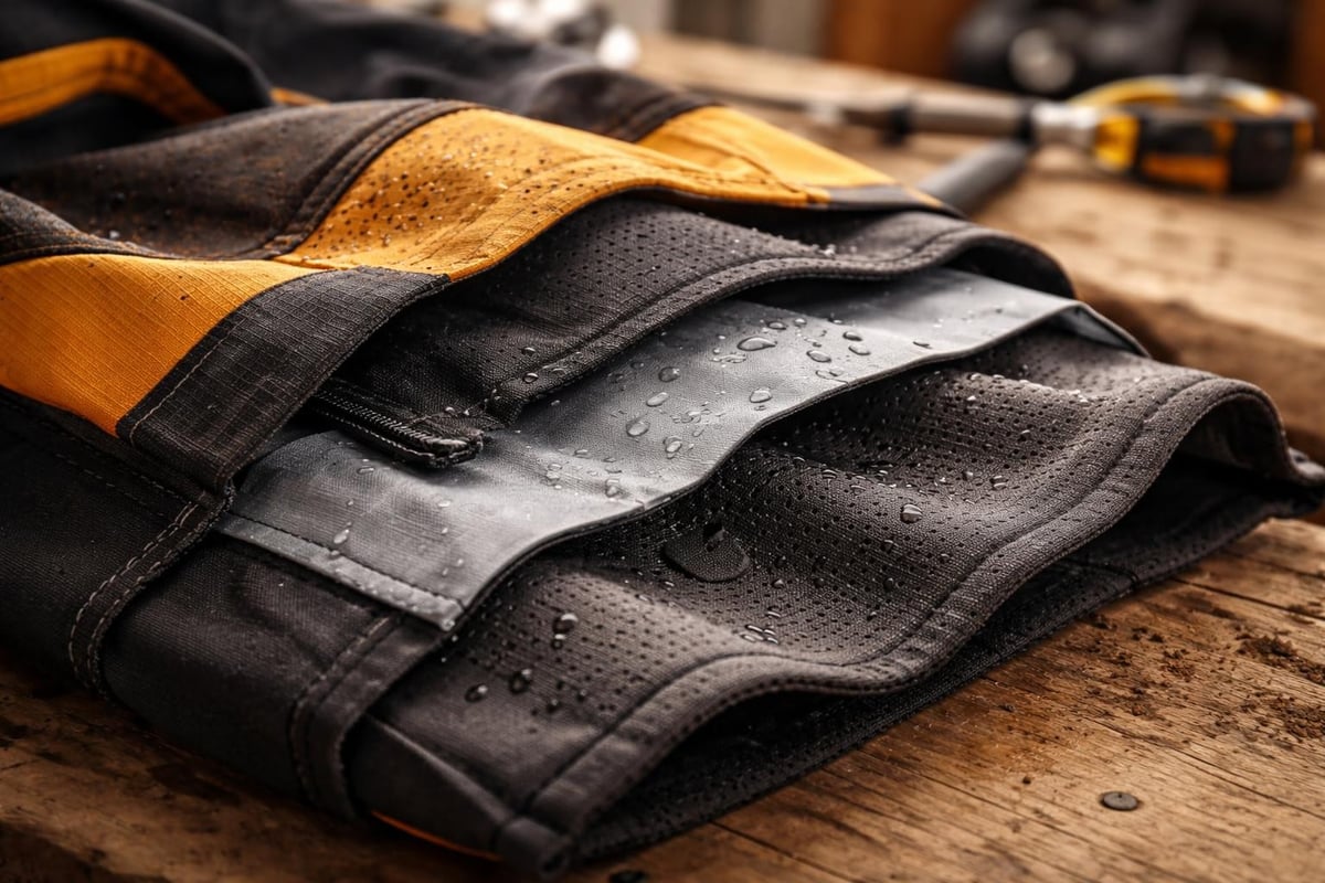 Fabric technology layers in construction workwear